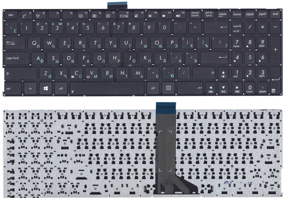 Клавиатура для Asus X555L, X553, X553MA (плоский ENTER)